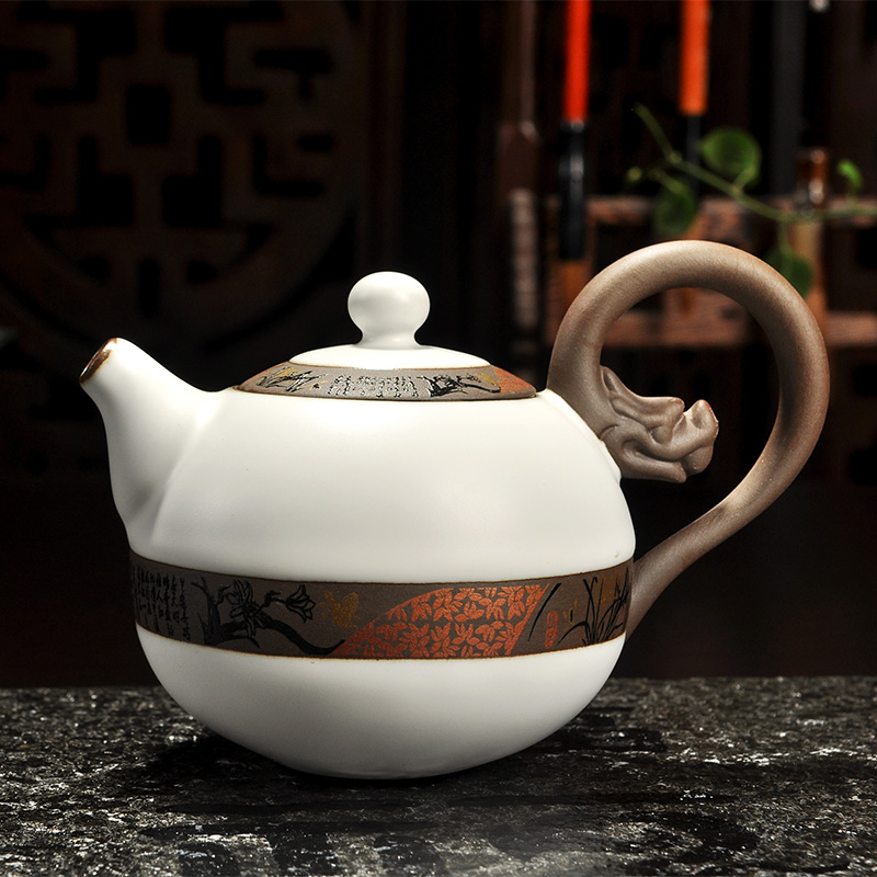Howe auspicious ceramic teapot your up filter kung fu tea set the teapot tea elder brother up with open large single pot