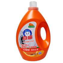 White cat large bottle of laundry fluid low bubble and easy washing with handwashing machine to remove sweet orange flavor fresh 1 bottle