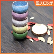 Four treasures of the study calligraphy supplies pen washing pen water plate ice crack glaze ink tea cup multifunctional ceramic ink plate