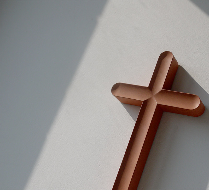那路设计十字架壁挂水泥挂饰北欧ins客厅卧室书房玄关墙壁装饰