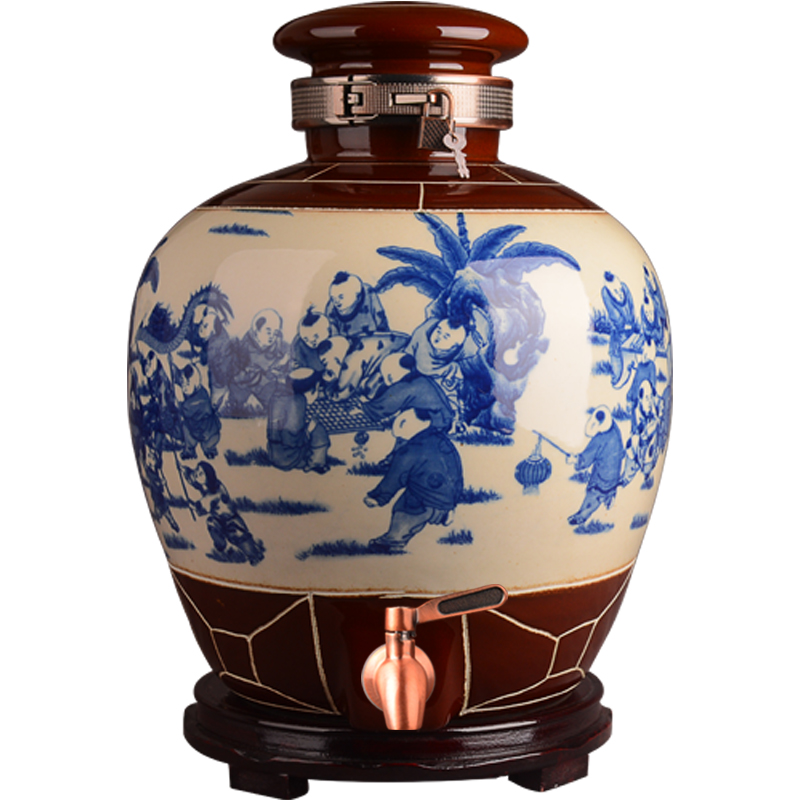 Jingdezhen ceramic terms jars 10 jins 20 jins 30 to 50 jins liquor cylinder with leading domestic sealed storage jar