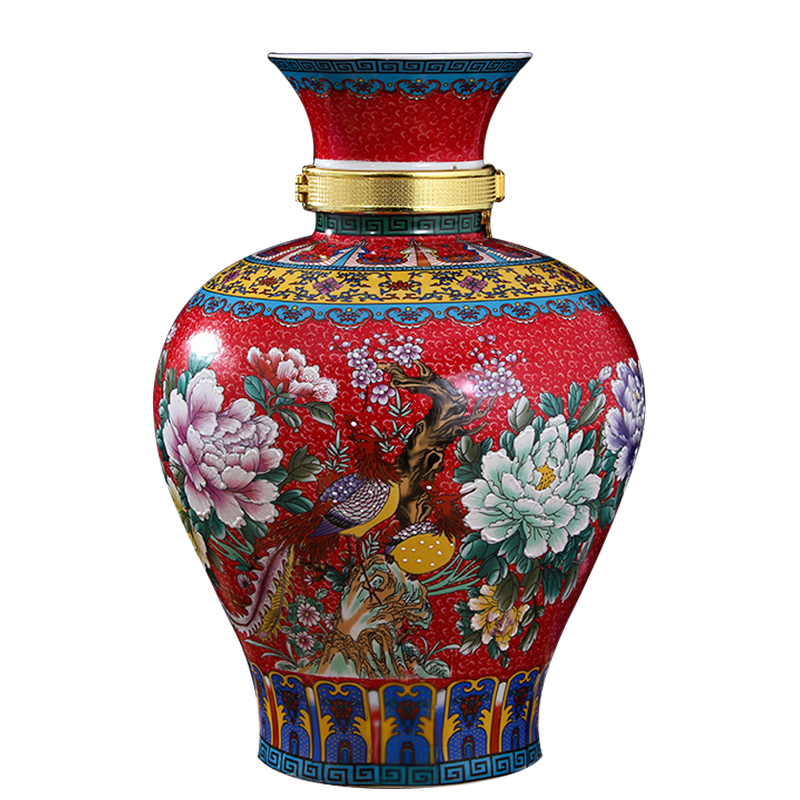 Jingdezhen ceramics Jane European - style Chinese large vases, flowers in modern Chinese style living room jars decorative vase