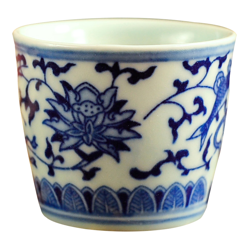 Jingdezhen ceramic creative antique glass wine cup of liquor restoring ancient ways of blue and white porcelain cups of wine to taste wine glasses