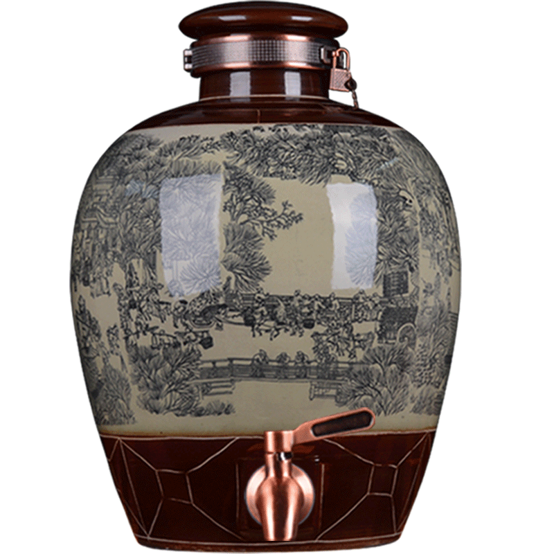 Archaize ceramic jars of glass bottles of jingdezhen 10 jins 20 jins 30 jins 50 kg 100 jins mercifully whose jars