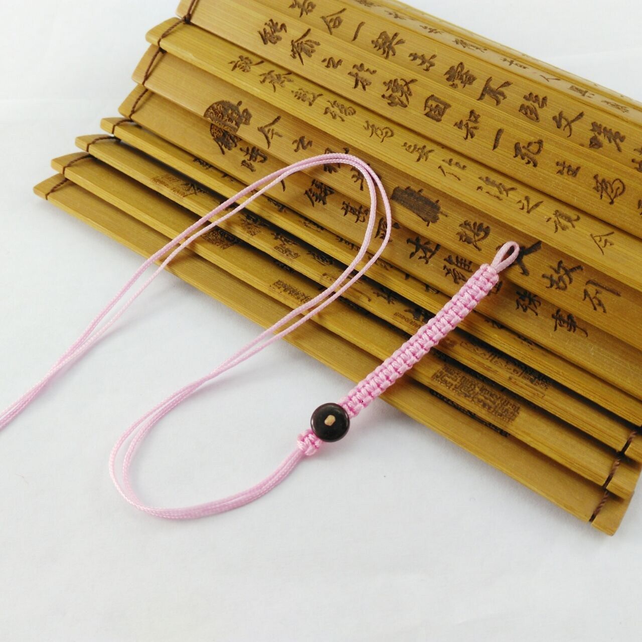 扣 带绳编织半成品结平结挂件可调配件钥匙扣挂绳 diy手工钥匙圈