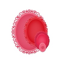 Spellbinders concavo cutting template lace Oval S4-356