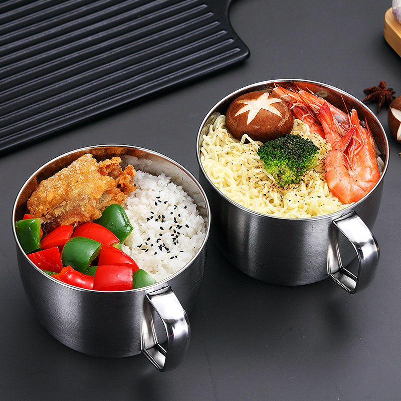 沃德百惠 带盖不锈钢泡面碗 1200ml 天猫优惠券折后￥9.9包邮（￥14.9-5）2色可选