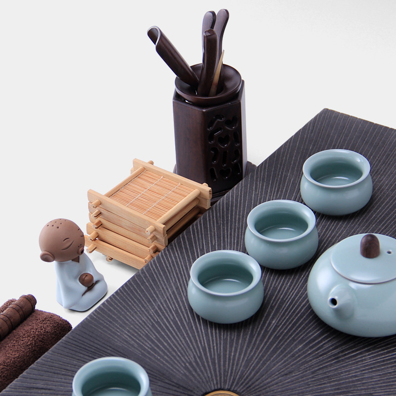 Mingyuan FengTang sharply stone over flow to tea sets tea tray of a complete set of your up purple ceramic tea set for Buddha