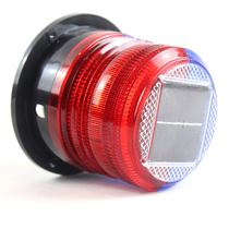 Solar red and blue warning light magnet signal light rainproof gate light construction traffic roadblock light for car flash light
