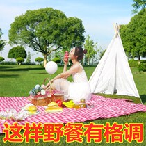 Picnic basket handmade fruit wild vegetables portable storage basket spring outing outdoor supplies must Net red set