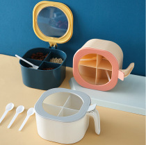 Seasoning box merchant household combination kitchen multi-functional transparent Doge salt monosodium glutamate seasoning moisture-proof large storage tank