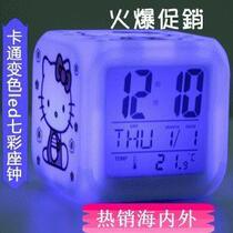 Special Creative Patent Seven-Color Clock Chronic Clock Clock Four-sided Electronic Projection Bell Temperature