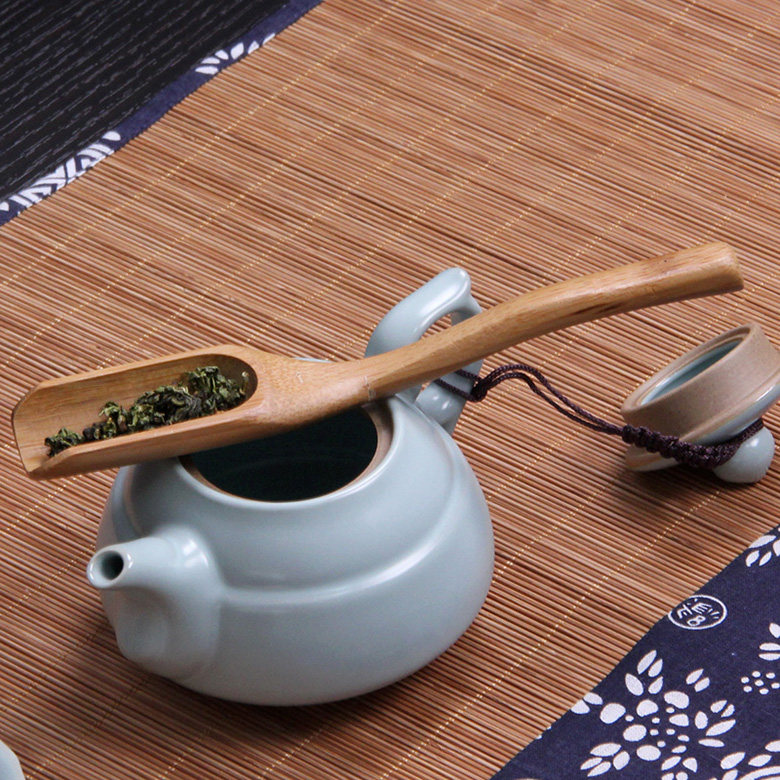 冠艺新品竹制分茶勺茶匙茶道六君子茶具零配配件茶则茶铲泡茶用具