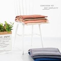 Minimalist pure colour cushion chair cushion cotton linen cushion bench cushion anti-slip chair cushion dining chair cushion office cushion thickened