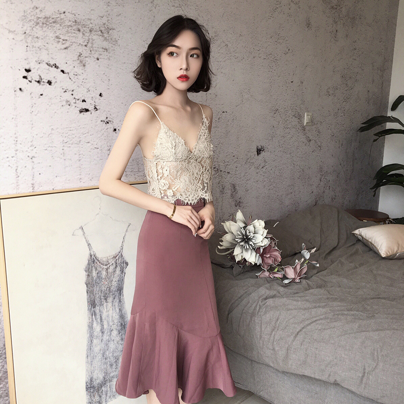 实拍 高腰显瘦侧开叉中长款包臀裙 实价