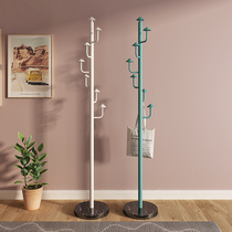 Nordic creative iron floor-to-ceiling coat rack bedroom household clothes rack hanger simple single pole hanger