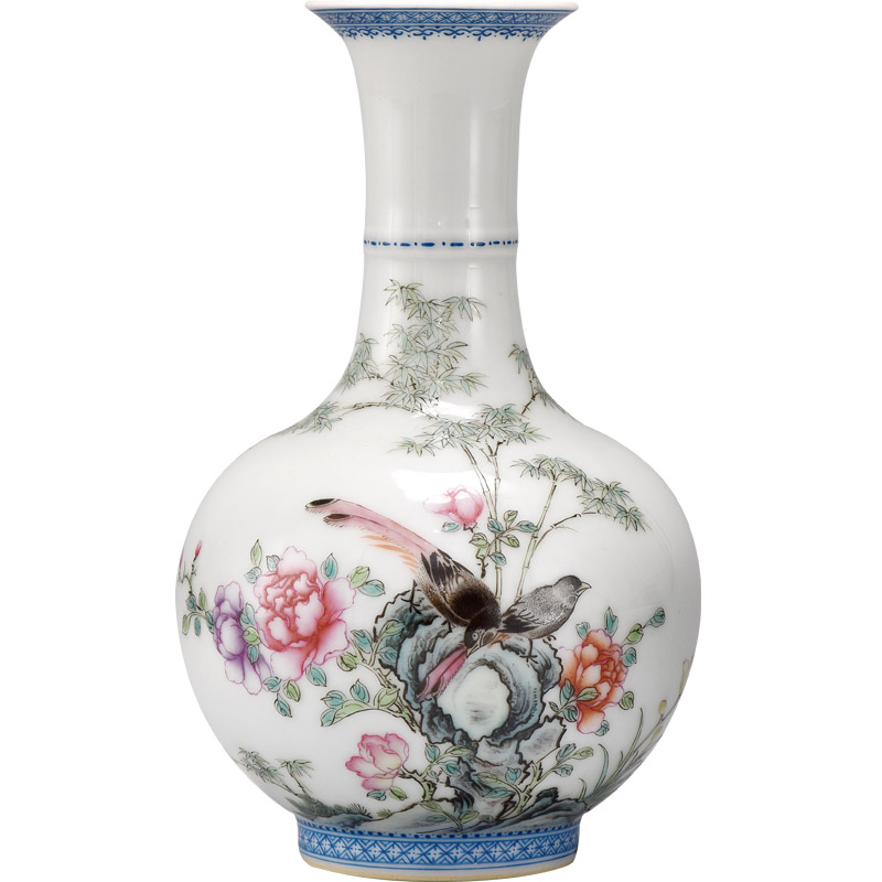 Jingdezhen ceramics by hand China wind restoring ancient ways is the sitting room flower vase furnishing articles of Chinese style decoration decoration process