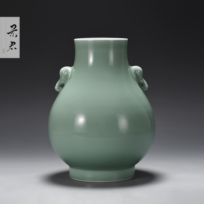 JingJun jingdezhen hand - made antique green glazed pottery, porcelain vases flower arranging furnishing articles, the sitting room porch decoration