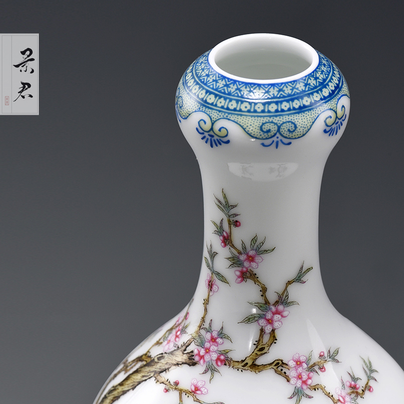 JingJun jingdezhen ceramic vases, new Chinese style adornment rich ancient frame furnishing articles furnishing articles of archaize porcelain guest study