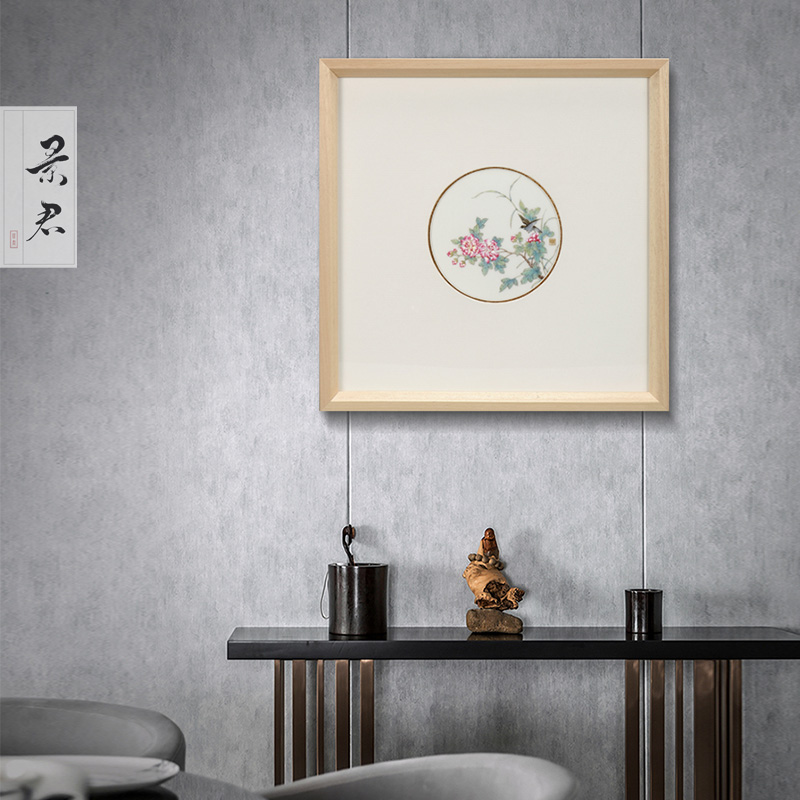 Jingdezhen hand - made porcelain plate decoration painting the living room sofa background porch creative modern Chinese style dining - room wall hanging pictures