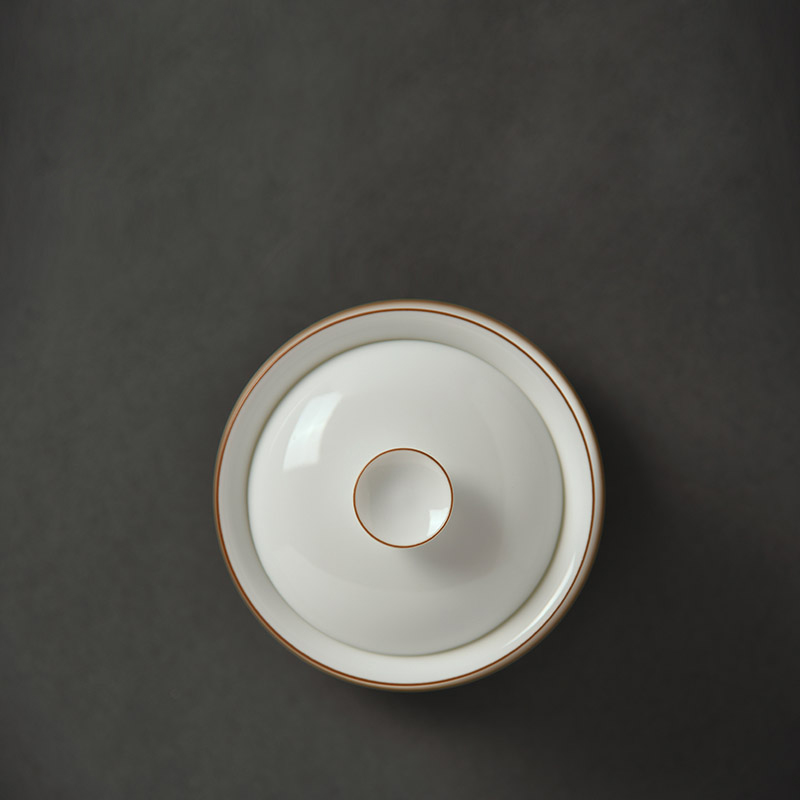 JingJun jingdezhen ceramic cups sweet pure white glaze three manual tureen kung fu tea tea tureen