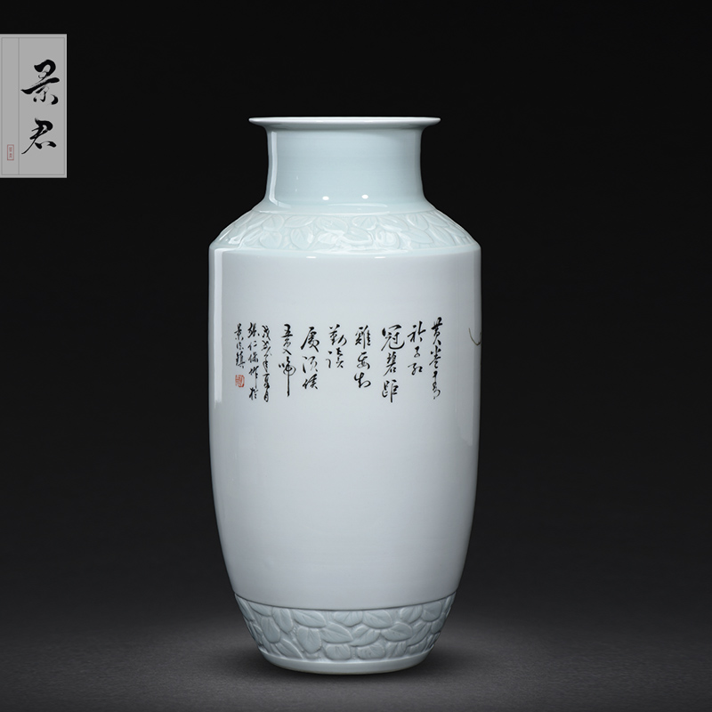 Jingdezhen hand - made pastel barrels bottle master porcelain vase furnishing articles sitting room adornment flower arranging ceramic flower vases