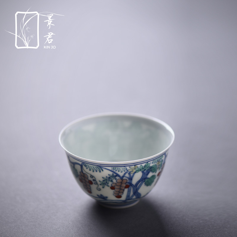 JingJun hand - made porcelain of jingdezhen ceramics bucket color sample tea cup kung fu tea tea masters cup