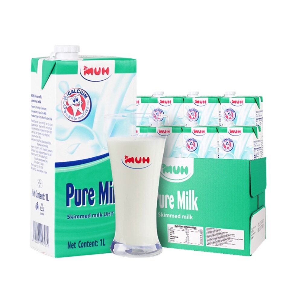 德国甘蒂牧场脱脂纯牛奶1l*12整箱(热品库)