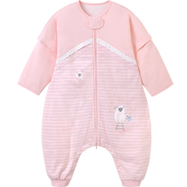 Yings baby boys and girls sleeping bag split-leg anti-kick quilt four-season all-in-one split-leg pajamas spring summer autumn and winter new style
