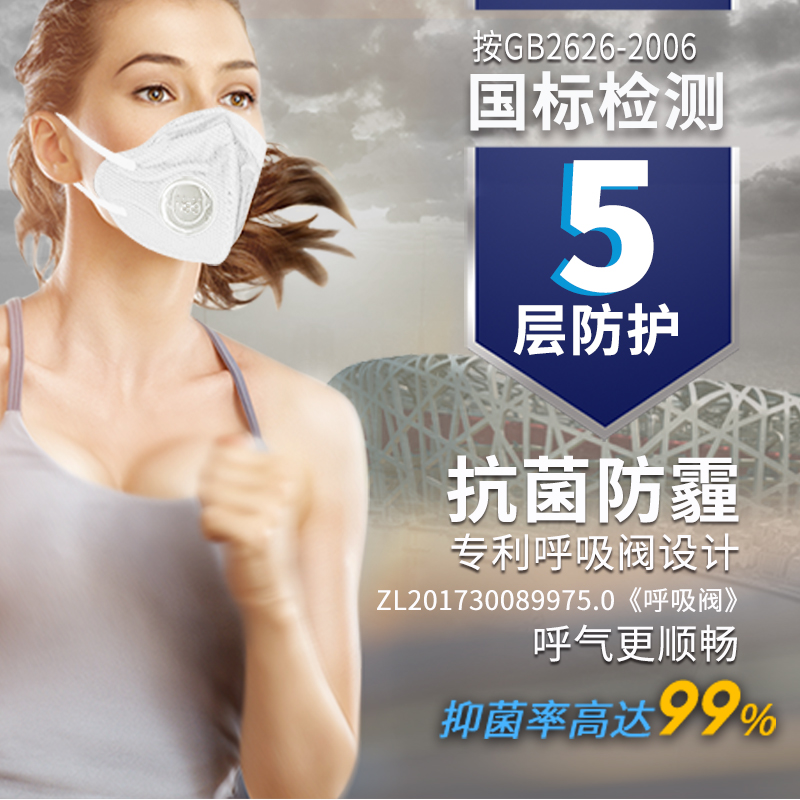 迈克大夫n99防护口罩防流感病菌传染病成人儿童宝宝防护口罩3只