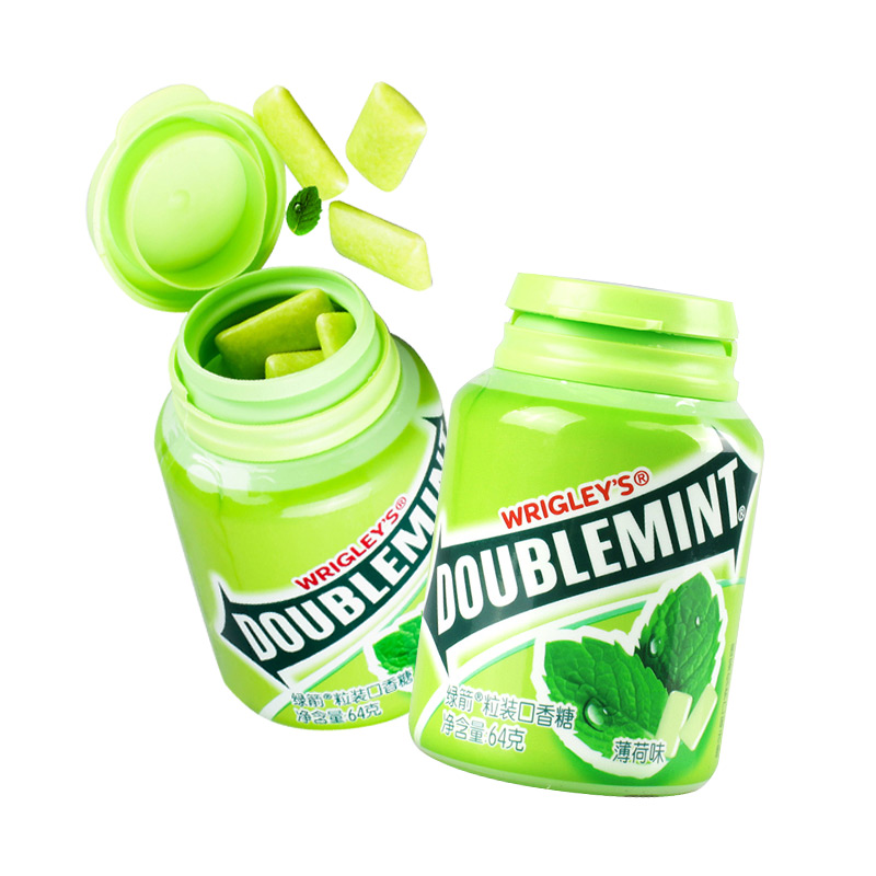 green arrow mint gum 64g about 40 peppermint fresh breath office wrigley yida single bottle