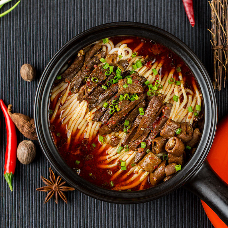 详情页领2元券 霸蛮香辣牛杂粉小鲜肉310.6g*2袋 伏牛堂米粉米线