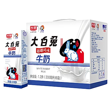 光明风味奶大白兔风味牛奶早餐200ml*6[2元优惠券]-寻折猪