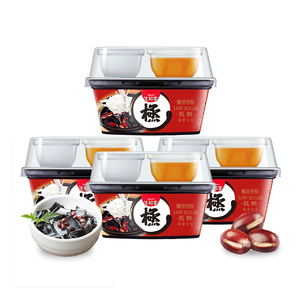 生和堂果冻奶香红豆龟苓膏222gx4配牛奶蜂蜜调料包零食糖果礼盒
