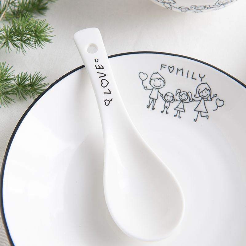 Arst/ya cheng DE happiness a under glaze color porcelain spoon, small household small spoon ladle soup spoon