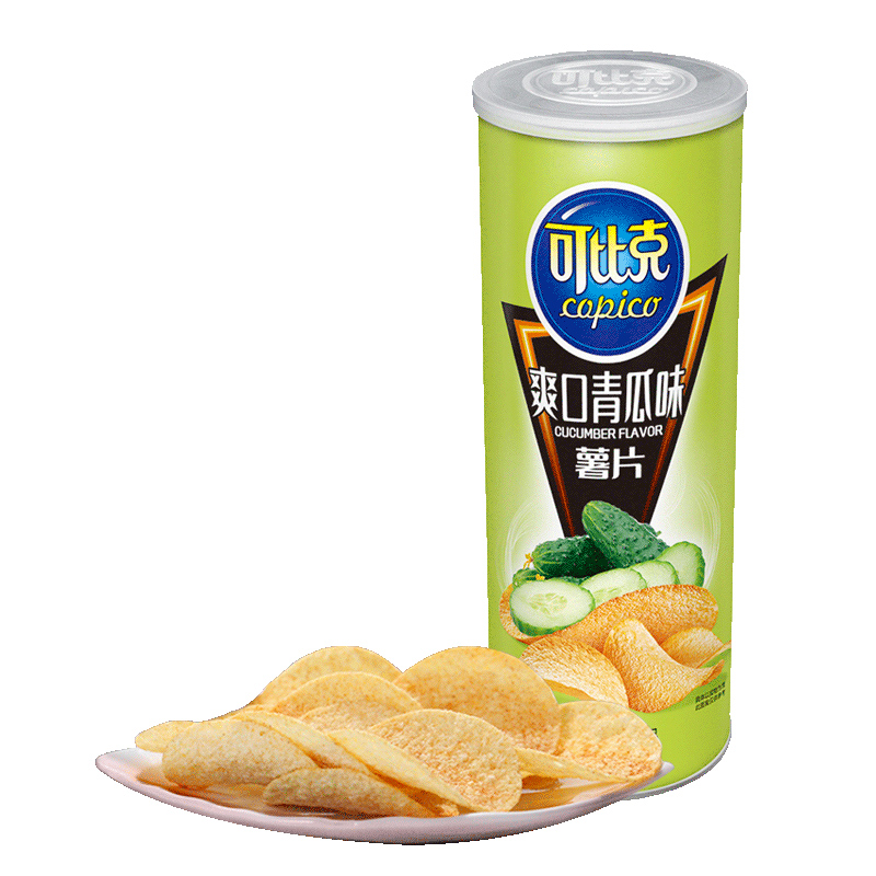 可比克薯片爽口青瓜味105g休闲新品上市零食必备