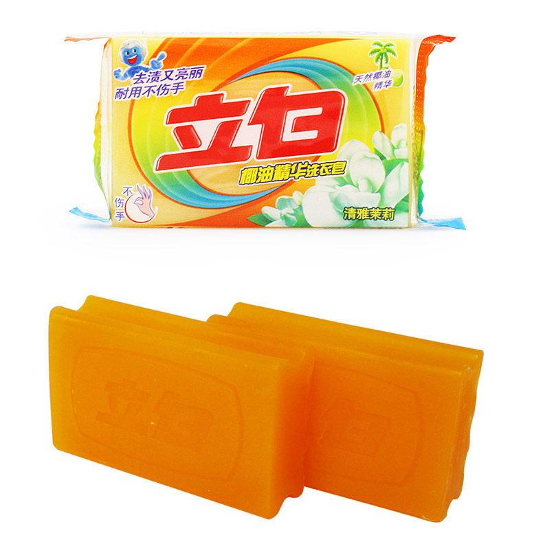 立白洗衣皂椰油精华不伤手肥皂101g*6组合装清雅茉莉