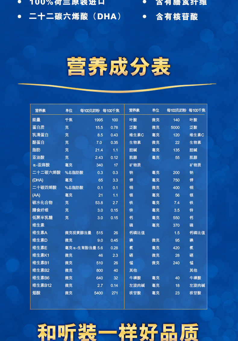 美素佳儿金装较大婴儿配方奶粉2段1200g盒装