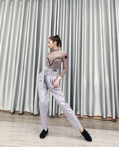 Pico dances (MLX) Latin dance practice pants Nado Gray two kinds of waist wear