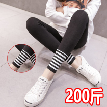 Large-scale pregnant women with underpants spring and autumn clothing 2022 pure cotton loose cotton belly trousers wearing 200 pounds late pregnancy