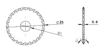 Saw blade non-standard tungsten steel saw blade V-groove saw blade