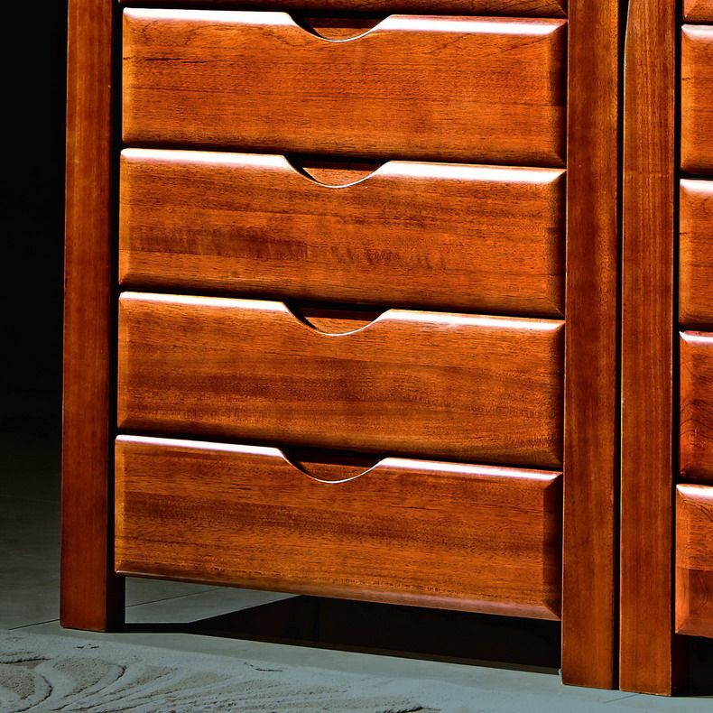 全实木家具 深色现代中式纯实木六斗柜五斗柜抽屉柜 yp