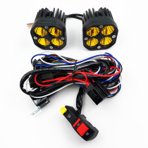 Motorcycle lamp spotlight blitz lamp 12v modified super bright strong light external headlight headlight headlight paving street lamp lighting