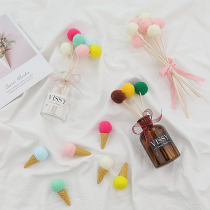 Hair ball ornaments ins Net red photo props Girl heart pink small fragrance photography props Shake sound shooting props