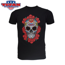 TITAN Titanflower Skull skull T-shirt training exercise Fitness bodybuilding with non-slip and sturdy and durable