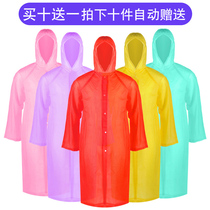 Disposable raincoat adult riding hiking poncho enlarged thick raincoat outdoor men and women portable transparent raincoat