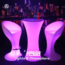 LED luminous supplies iron paint bar table outdoor banquet dance acrylic table luminous bar table factory direct sales