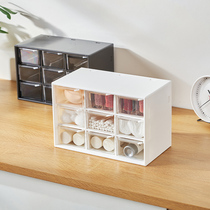 Drawer containing box Desktop Jewelry Stationery Plastic Mini Storage Box Debris TRANSPARENT SMALL NUMBER FINISHING BOX