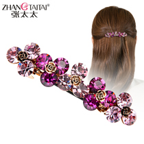 Mrs. Zhang rhinestone hairclip hairpin simple one-word clip top clip elegant small top clip temperament back of the head clip clip
