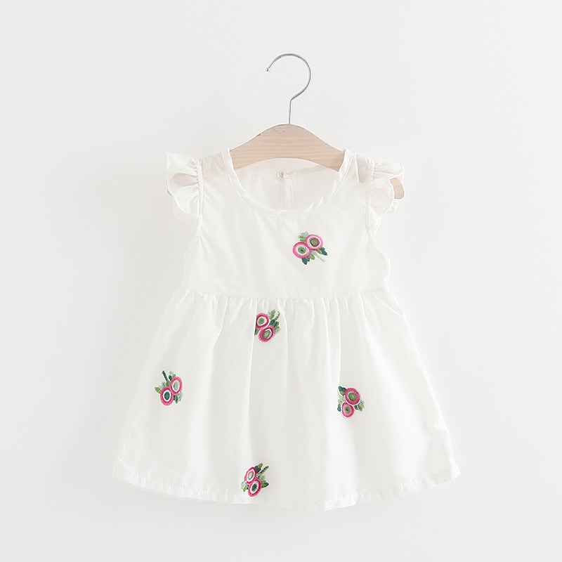 包邮b0607绣花连衣裙背心裙2018夏装小童女童童装0-3岁_3折现价19.